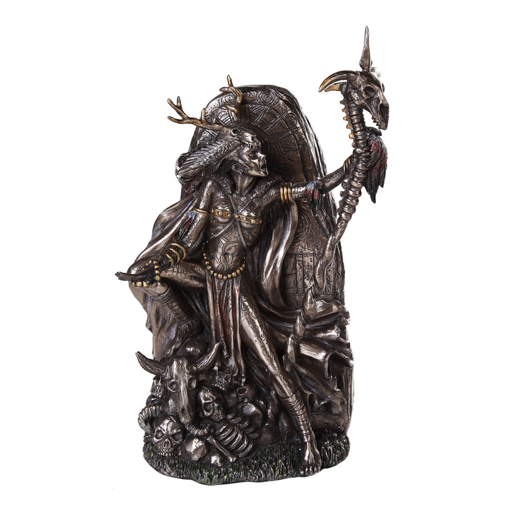 Morgan Le Fey statue figurine for gothic home decor, altar display, and mythological collection use.