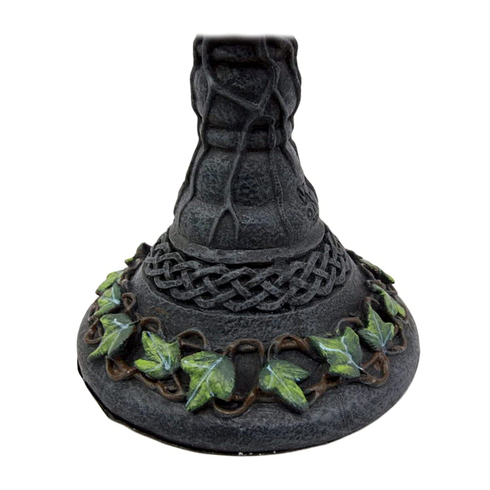 Mother Maiden Crone goblet 8 inches base view for altar chalice and ritual use.