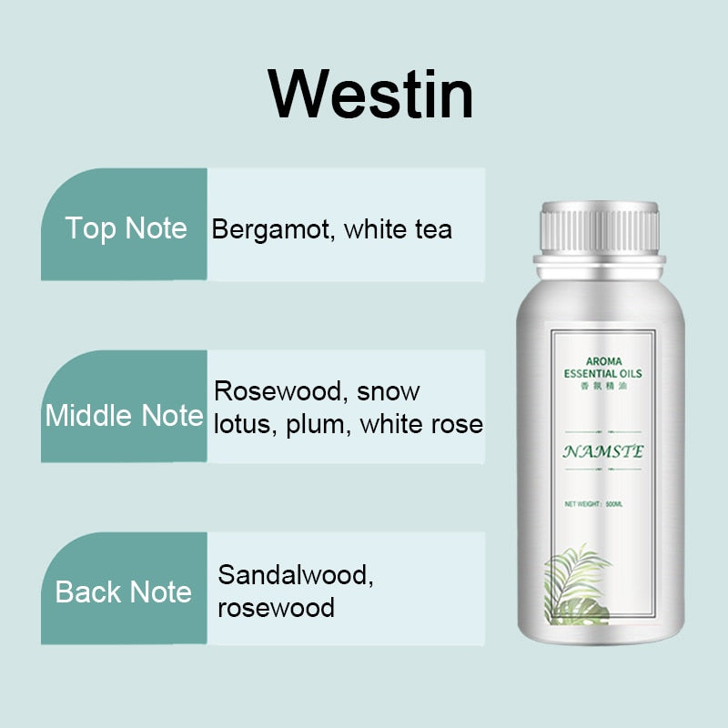 Namste Hotel essential aroma oil 100ML by TROVEZ bottle for aromatherapy, home scenting, and diffuser application.