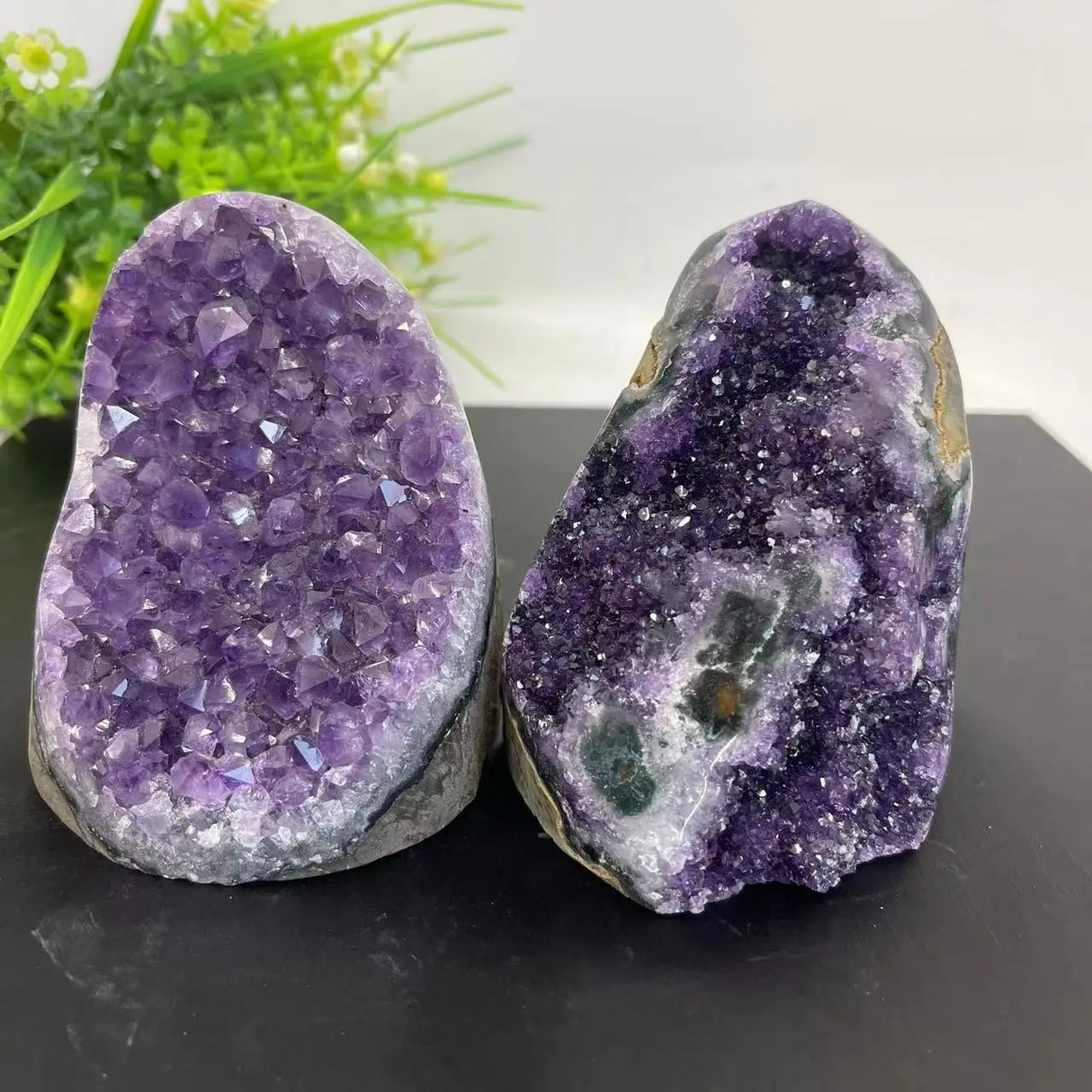 Natural Amethyst Geode Crystal Cluster for meditation, home décor, and crystal collecting.