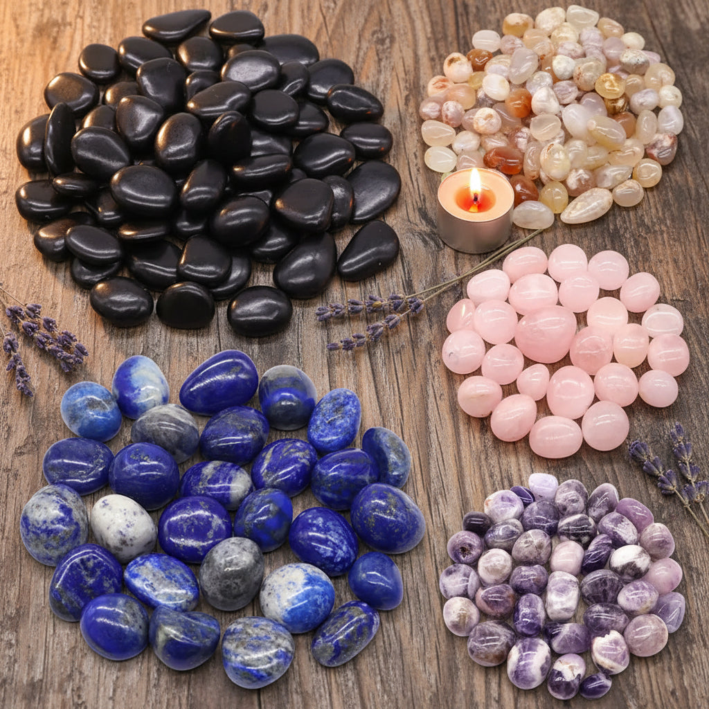 Natural Tumbled Healing Crystals for meditation, crafts, and crystal healing.