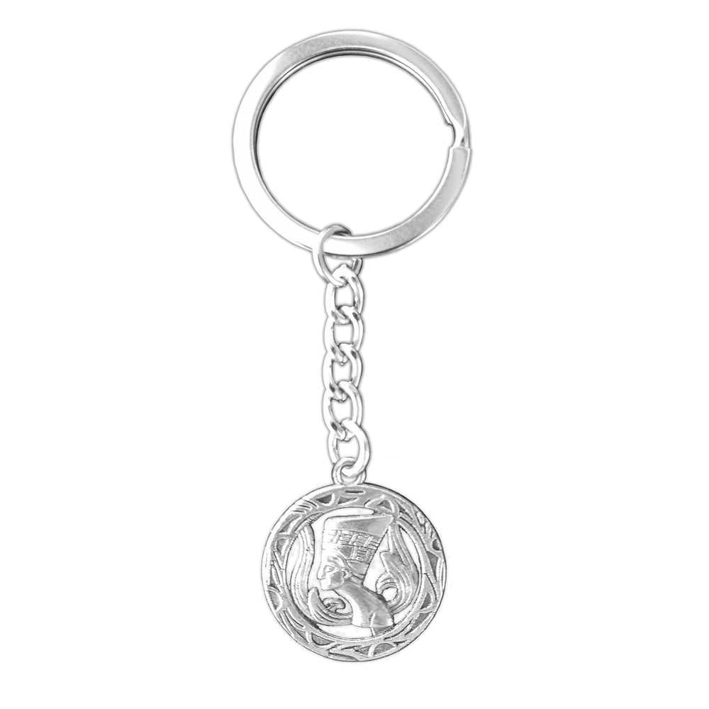 Nefertiti keychain Egyptian-inspired accessory for keys, bags, and everyday carry.