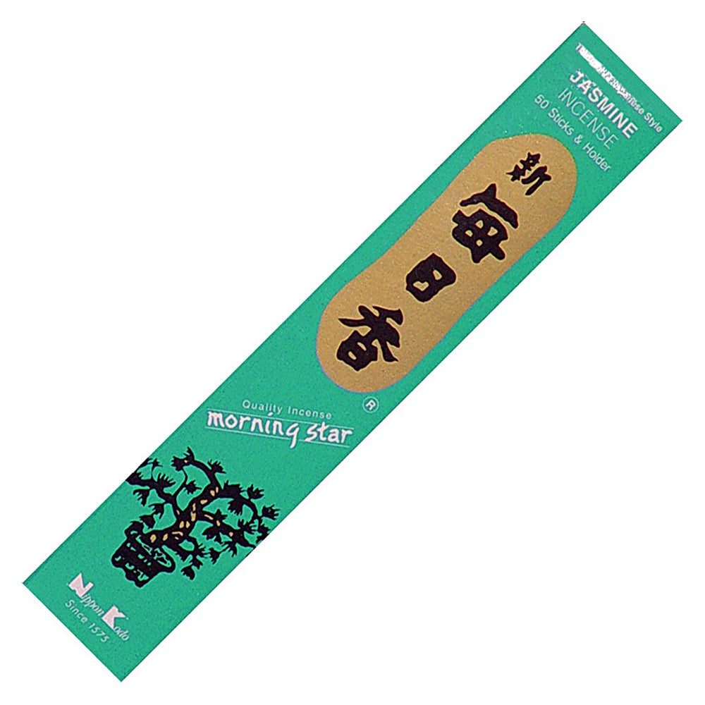 Nippon Kodo Morning Star Jasmine Incense Sticks for relaxation and floral home fragrance.