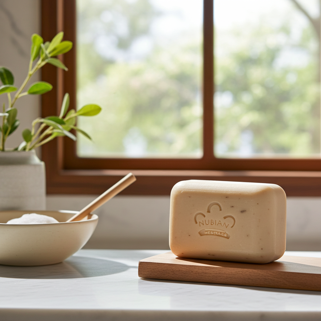 Nubian Lavender & Wildflowers Bar Soap skincare soap bar for bathing, cleansing, and everyday skin care.