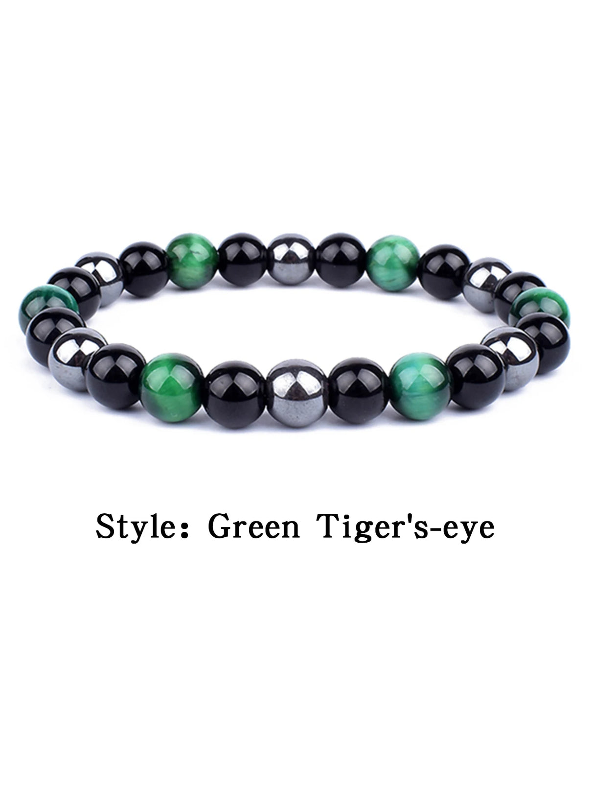 OAIITE Tiger Eye stone bead Evil Eye bracelet for energy grounding, protective wear, and everyday fashion use.
