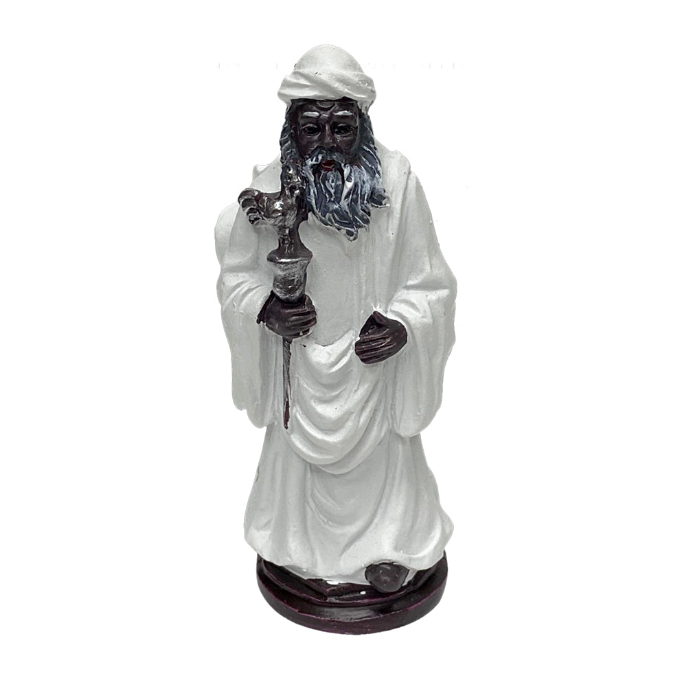 Obatala statue 4-inch figurine for altar display, spiritual devotion, and ceremonial use.