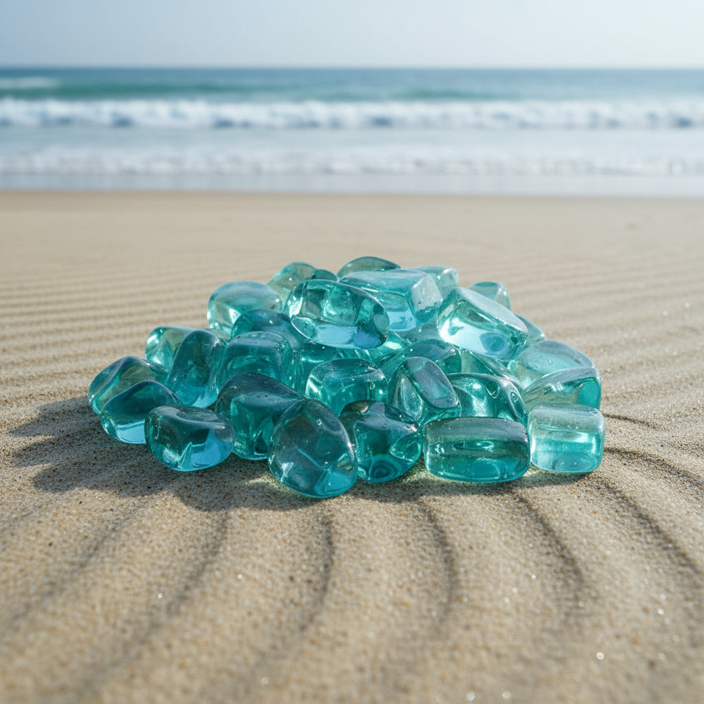 Ocean Blue Obsidian Tumbled Healing Stones for meditation, crafts, and crystal healing.