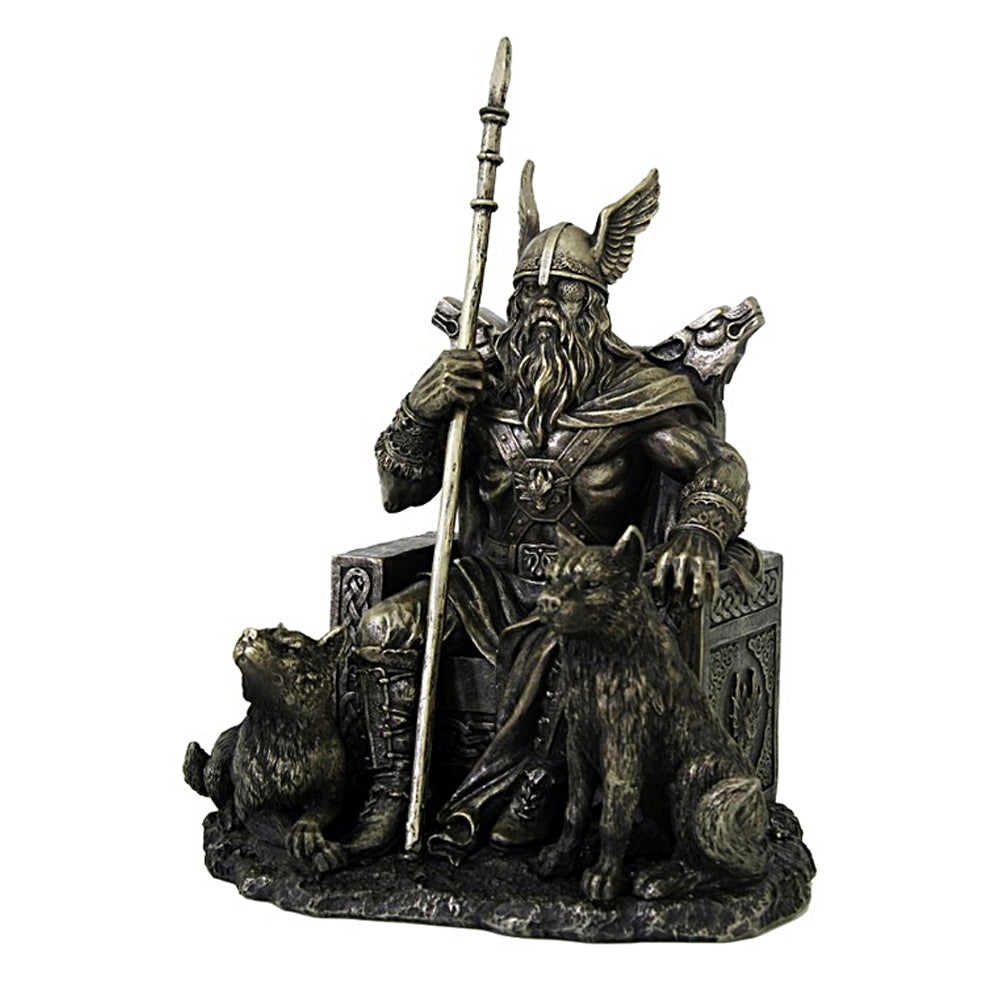 Odin the All-Father statue figurine for Norse mythology decor, altar display, and spiritual use.