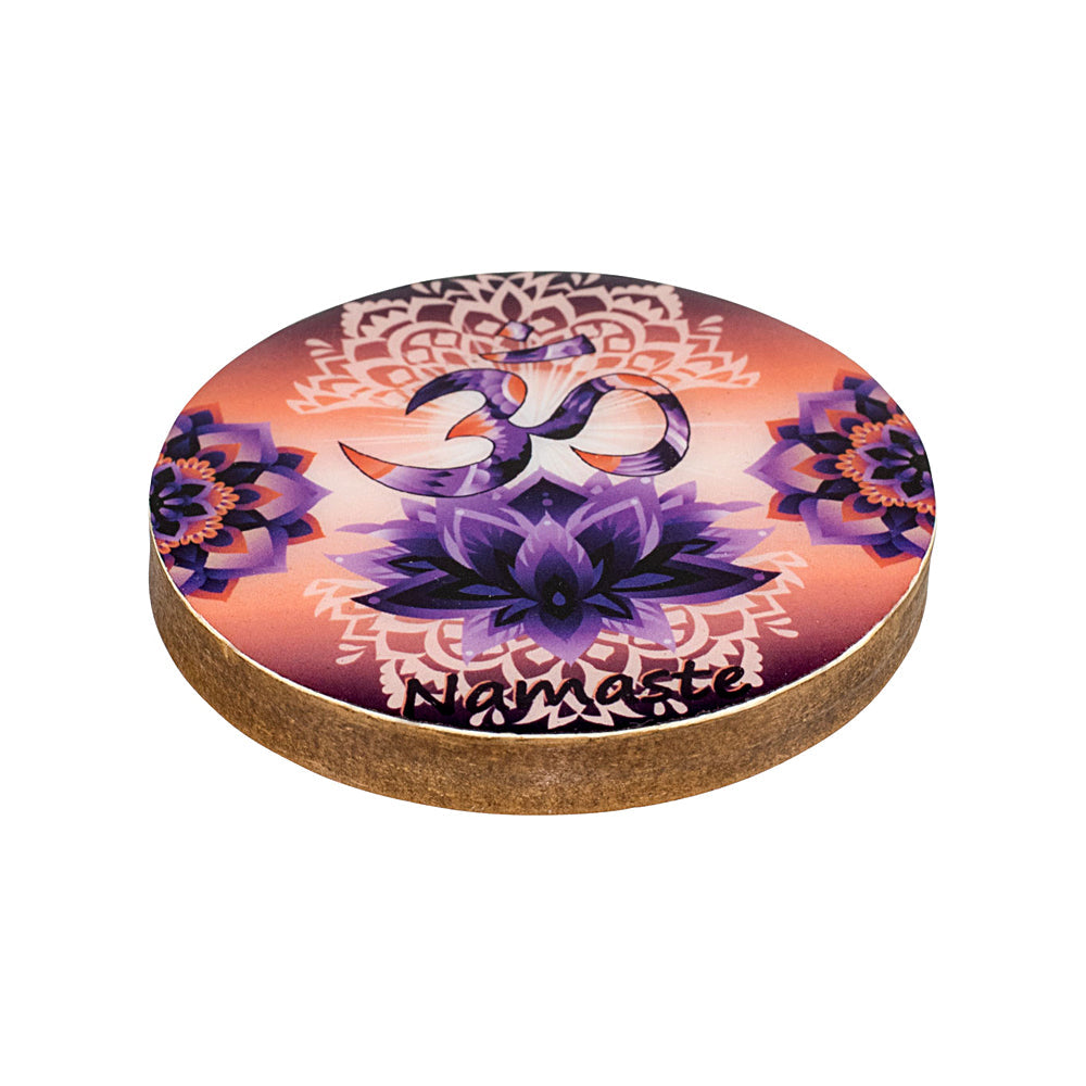 Om Namaste Wooden Coasters for tabletop protection, spiritual décor, and everyday use.