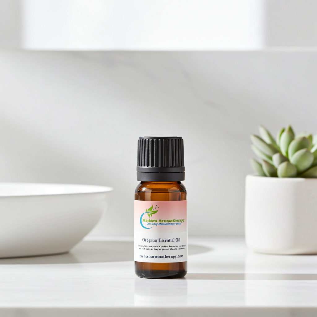 Oregano Essential Oil bottle for aromatherapy, diffuser use, and natural home fragrance.