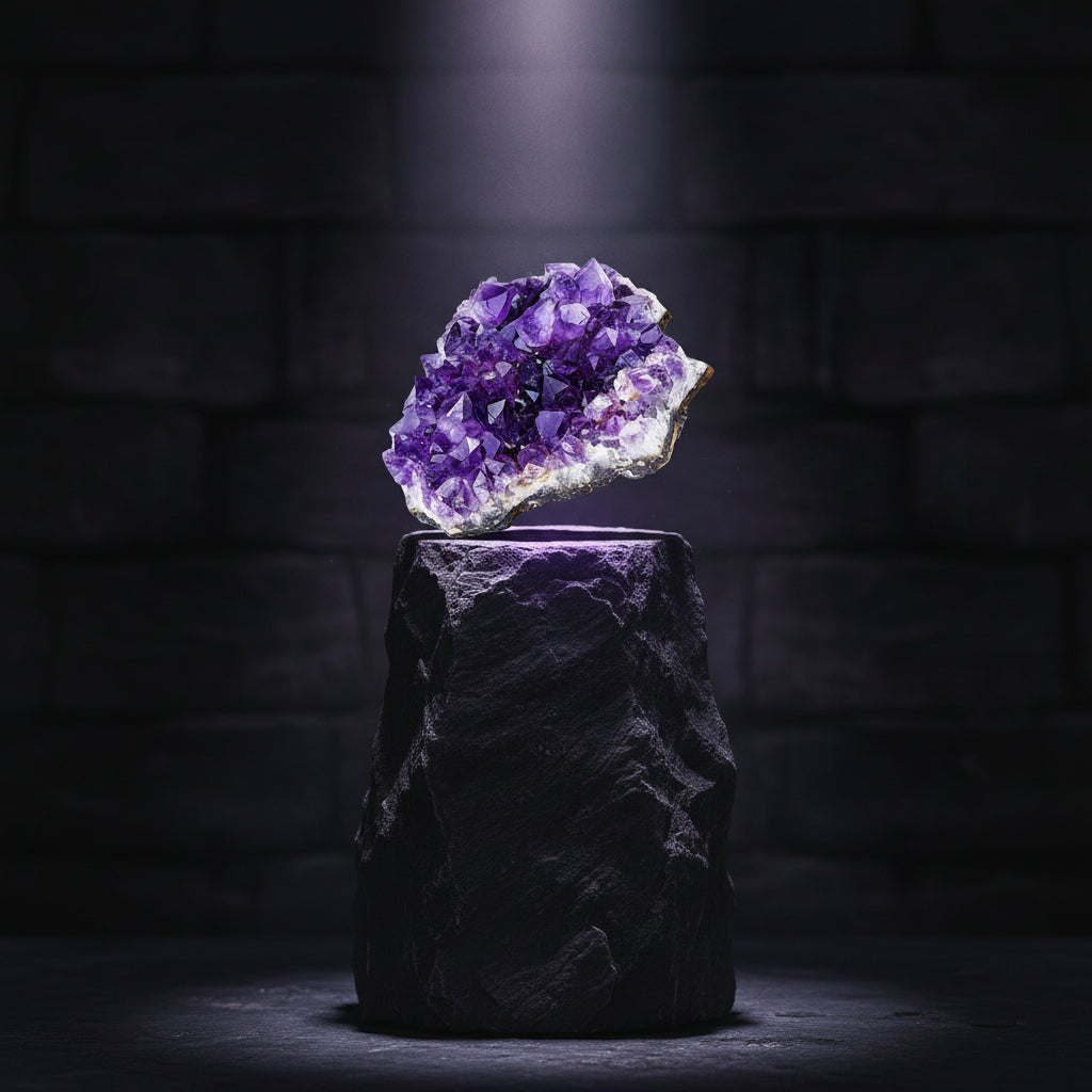 Purple Pink Brazilian Amethyst Crystal rare bi-colour amethyst specimen for spiritual healing and altar display.