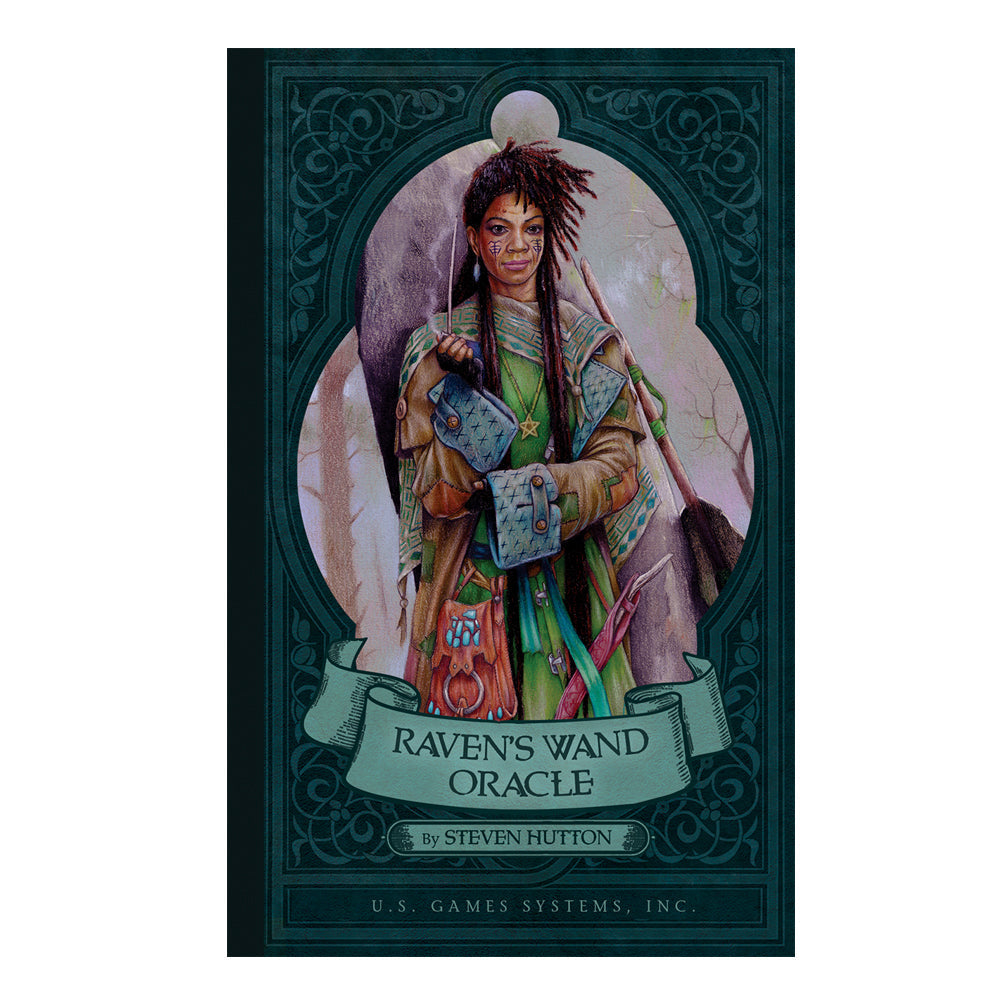 Raven's Wand Oracle deck box cover for divination practice and card reading.