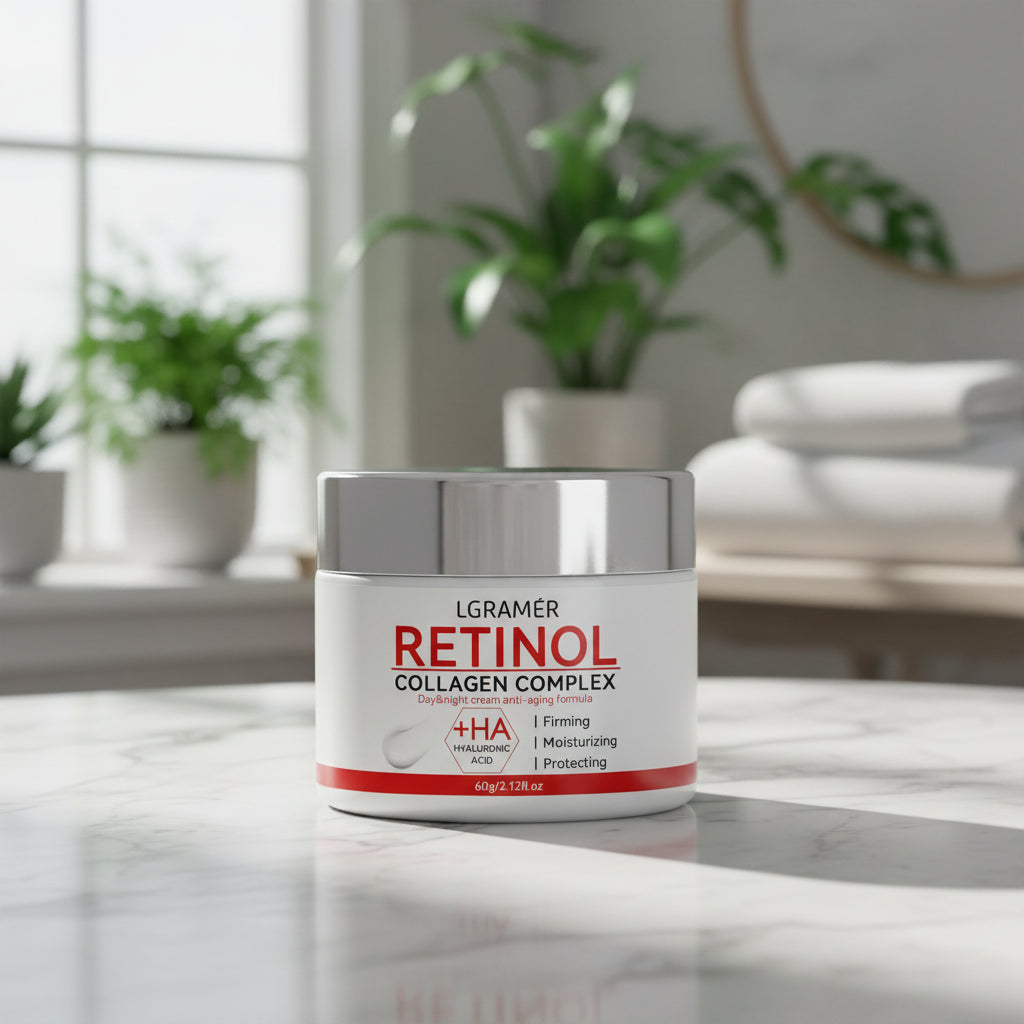 Retinol lifting firming cream collagen face cream for moisturizing, smoothing the look of wrinkles, and daily facial skincare.