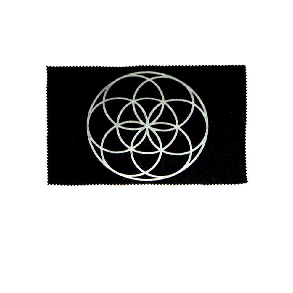 Sacred geometry mat with Seed of Life design for dowsing, divination practice, and pendulum readings.
