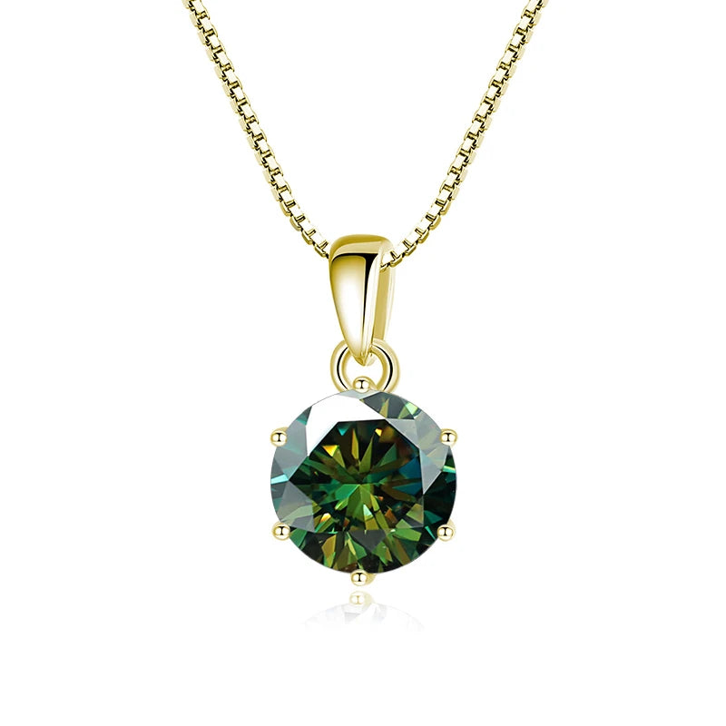 Stunning Real Moissanite necklace pendant for women for parties, celebrations, and standout elegant wear.
