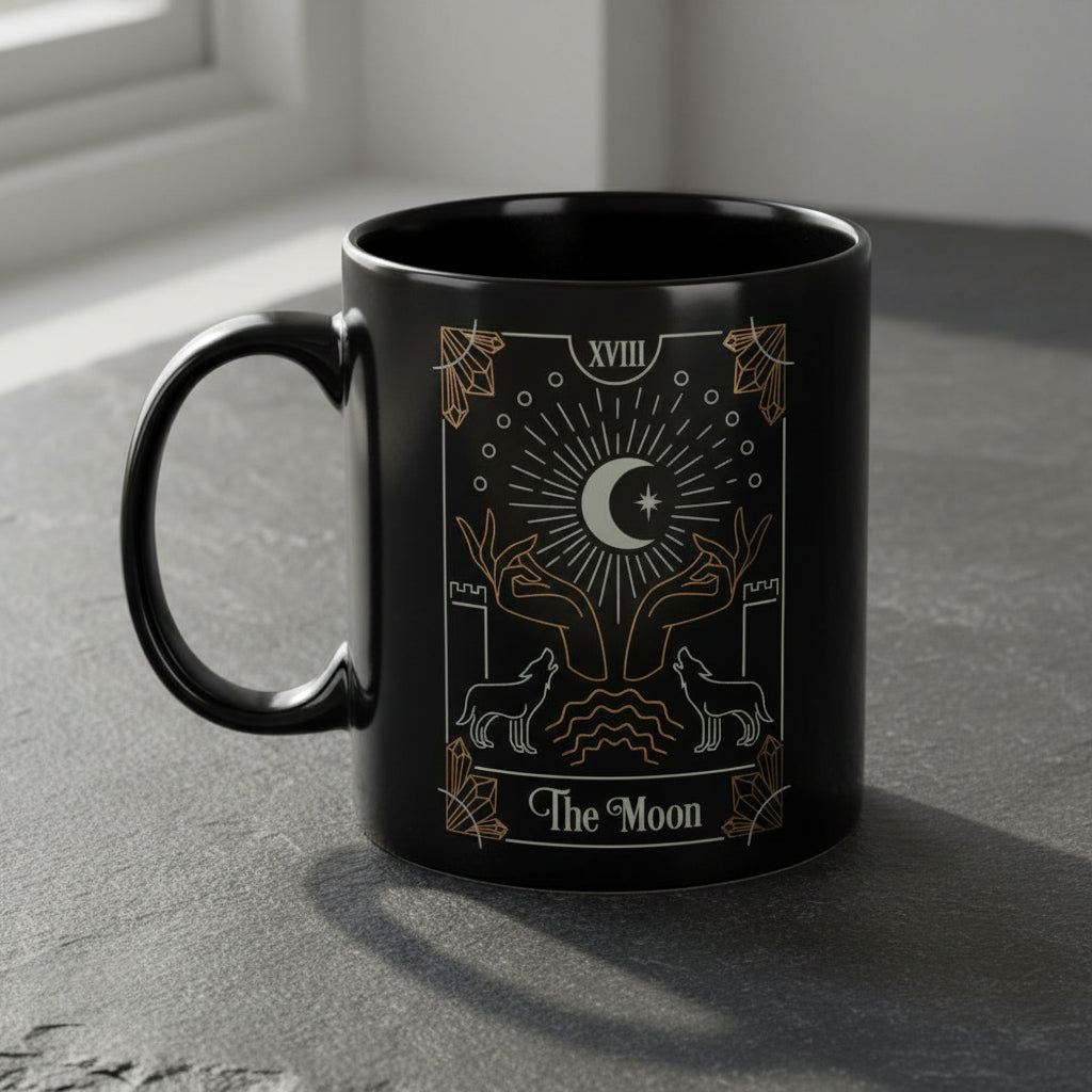 The Moon Tarot Card Mug, 11oz, front view