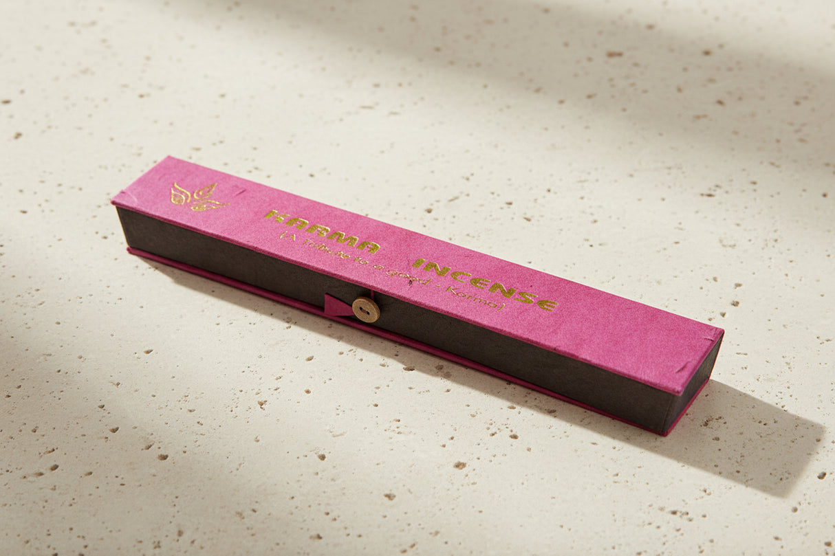 Tibetan Karma incense sticks box with holder