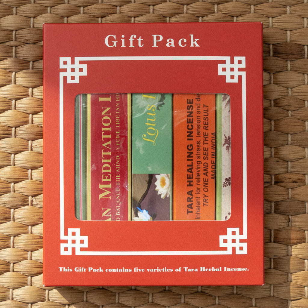 Tibetan Tara Herbal Incense Gift Set - five blends for meditation and puja