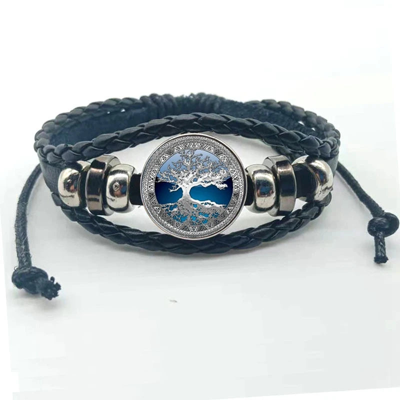 Tree of Life layered leather bracelet for women with charm details for casual wear, gifting, and everyday fashion use.