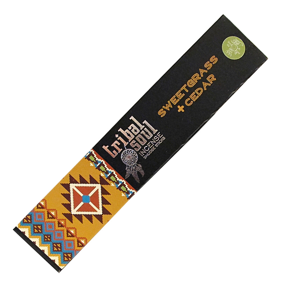 Tribal Soul Sweetgrass and Cedar Incense Sticks - vanilla-like sweetgrass and cedar blend