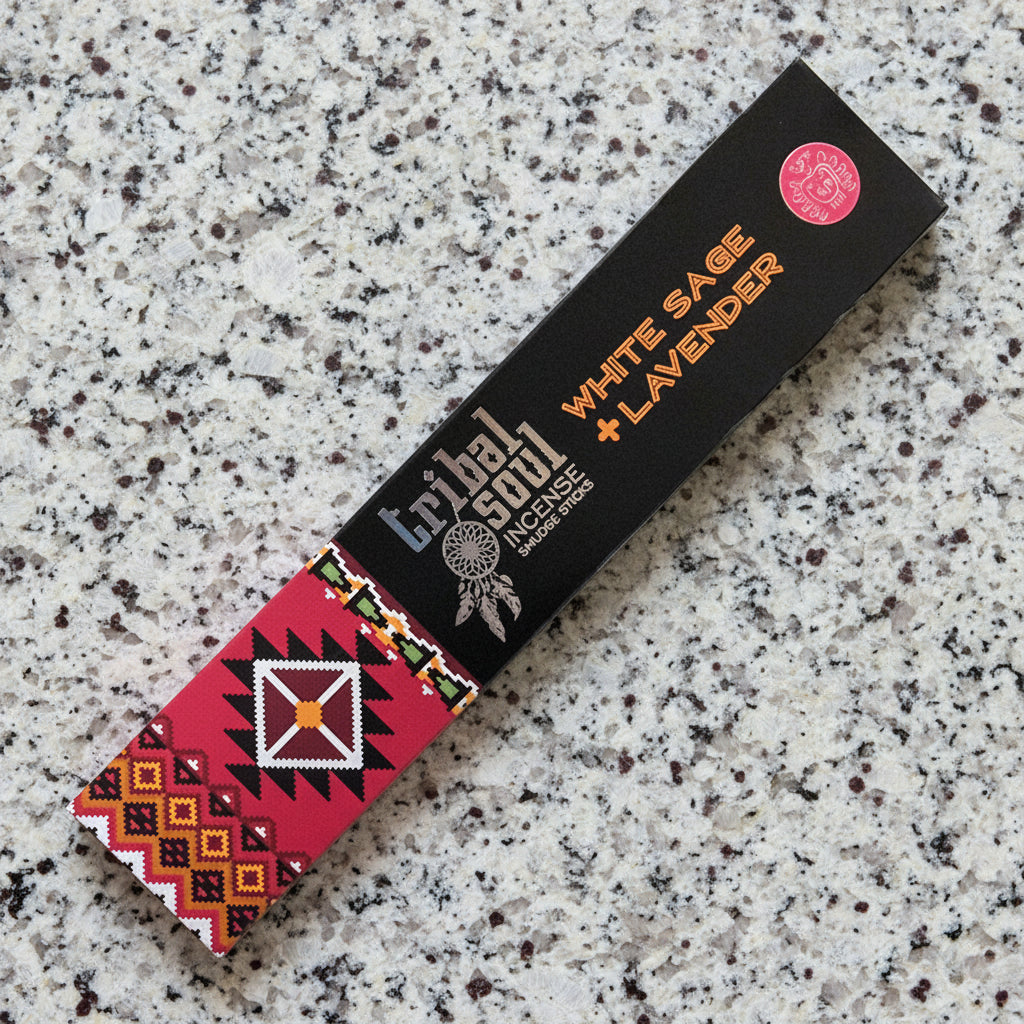 Tribal Soul White Sage and Lavender Incense Sticks - earthy sage and floral lavender blend