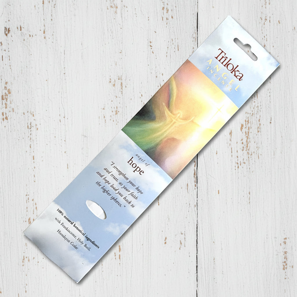 Triloka Angel of Hope Incense Sticks for meditation, prayer, and reflection.