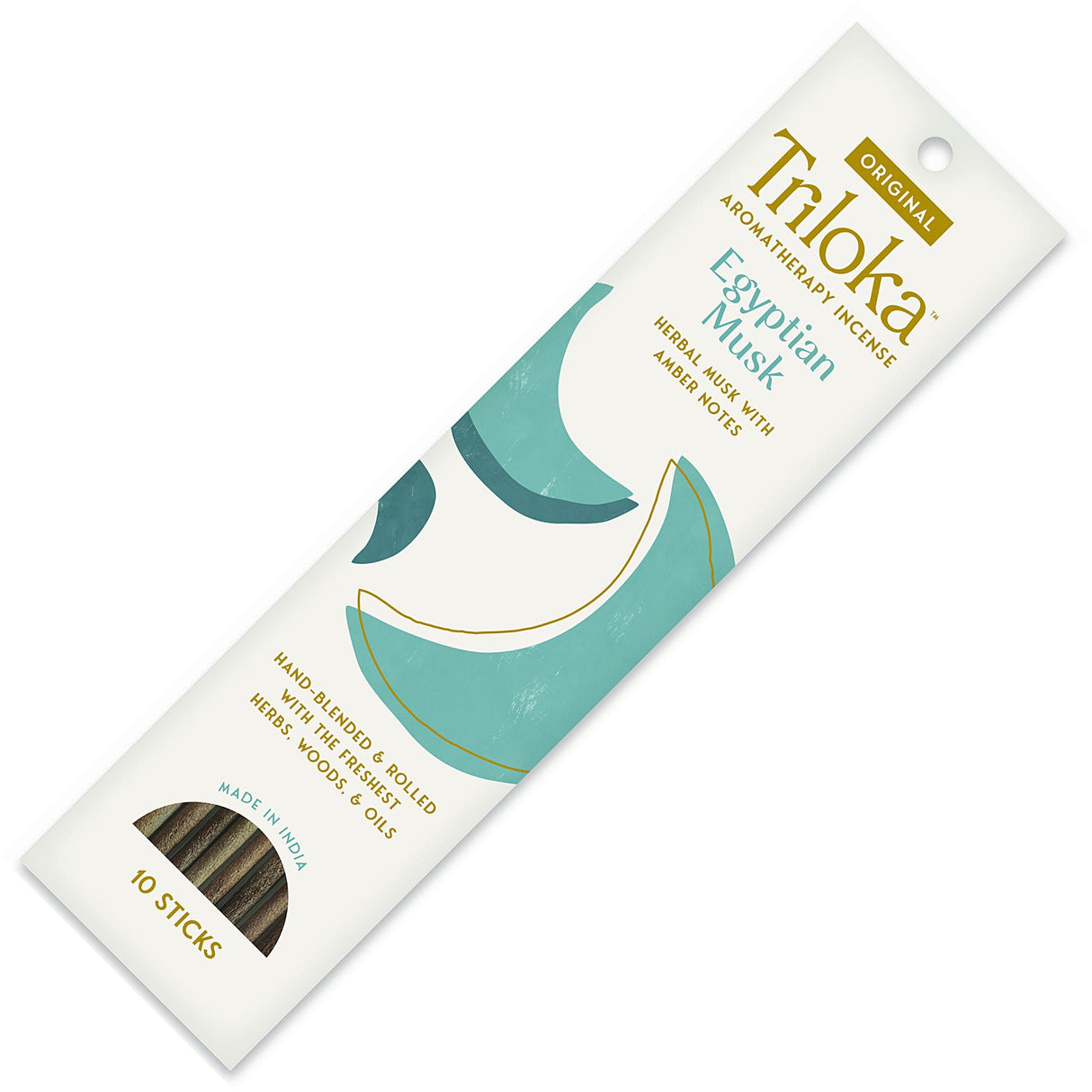 Triloka Egyptian Musk Incense Sticks for relaxation, romance, and evening rituals.