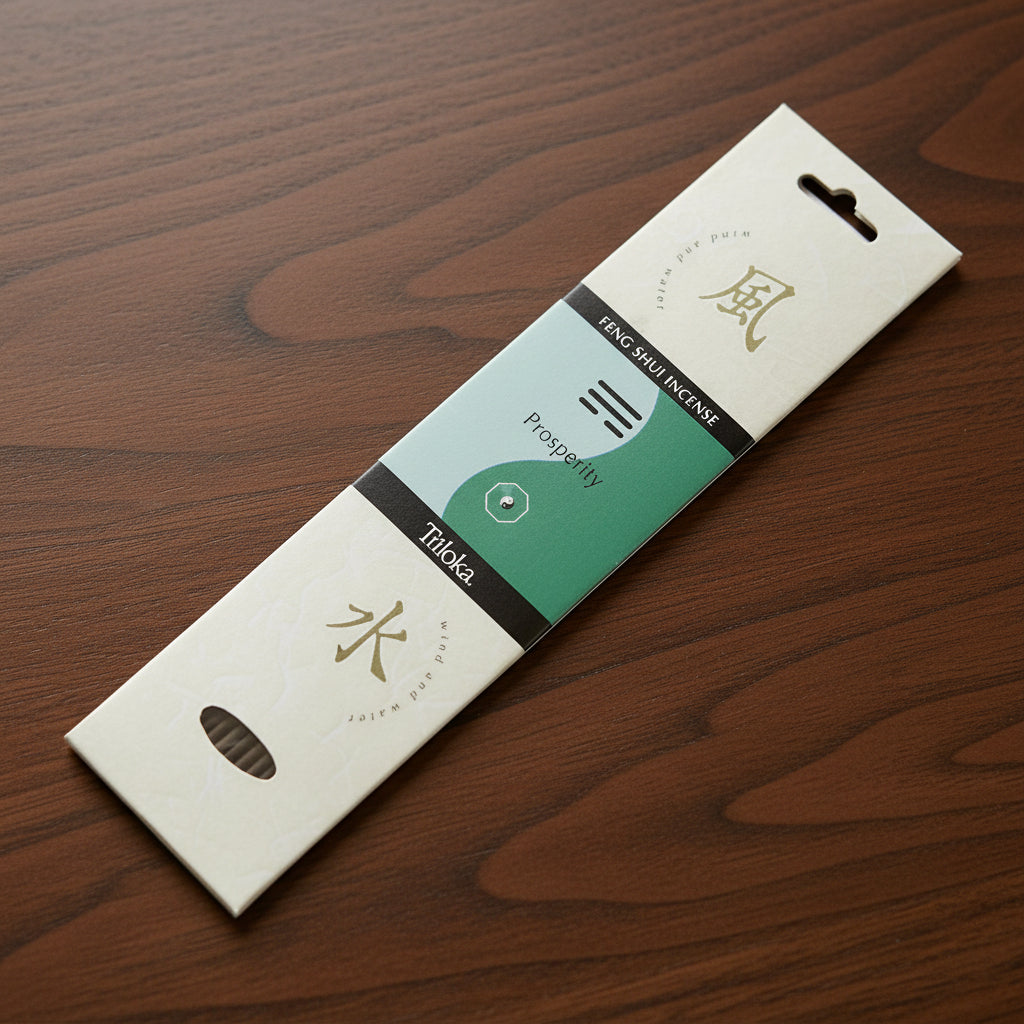 Triloka Feng Shui Prosperity Incense Sticks for meditation, intention-setting, and abundance rituals.