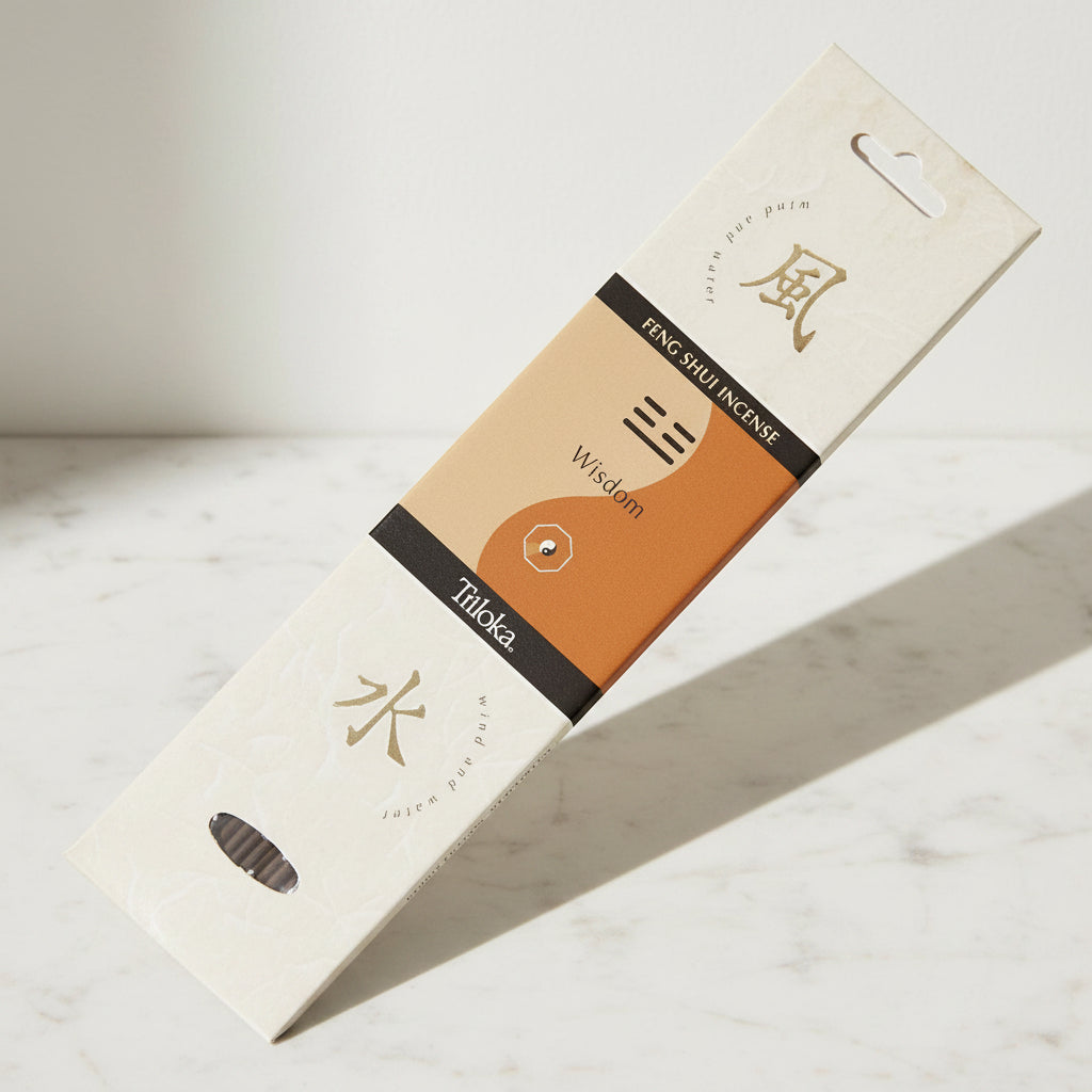 Triloka Feng Shui Wisdom Incense Sticks for meditation, study, and space clearing.