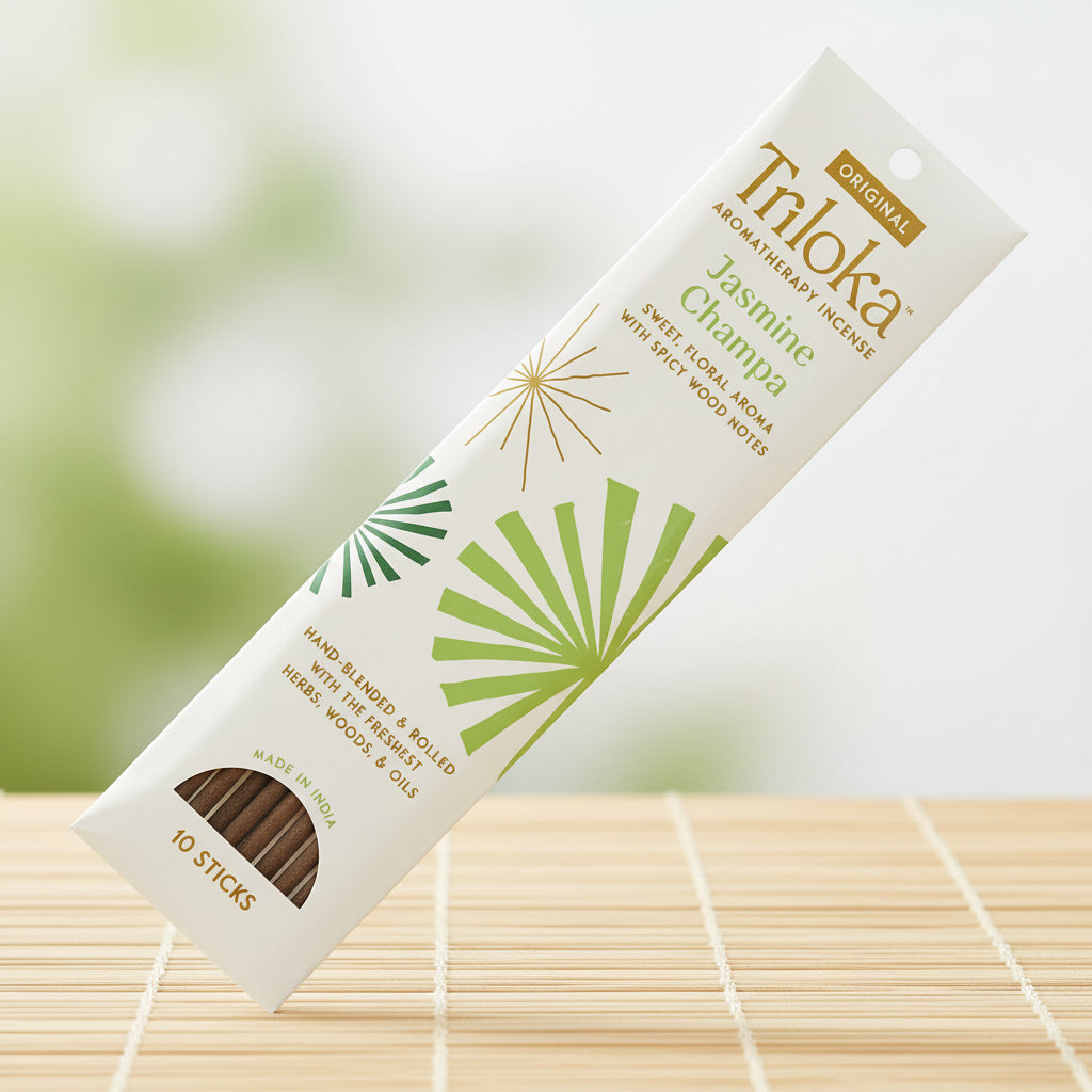 Triloka Jasmine Champa Original Incense Sticks for meditation, creativity, and daily relaxation use.