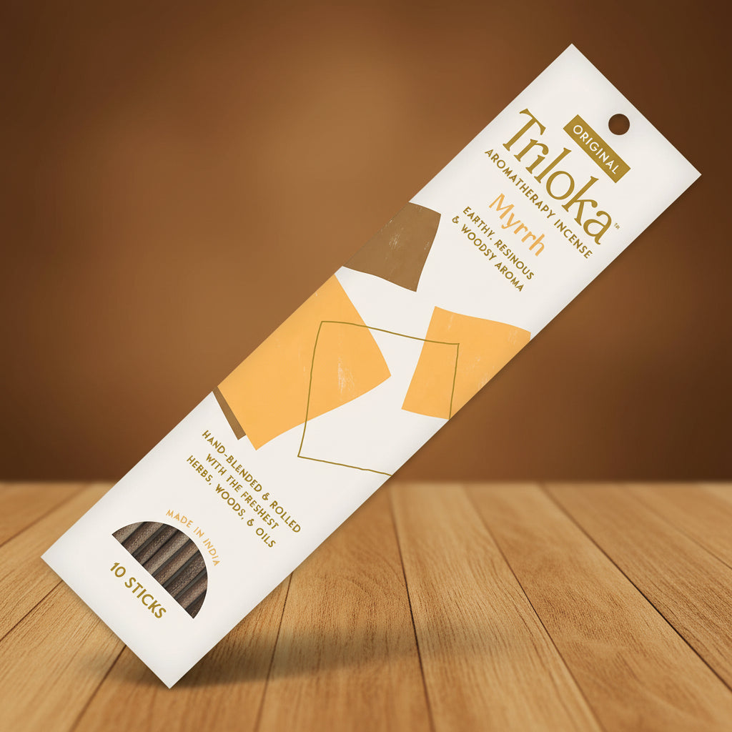 Triloka Myrrh Original Incense Sticks for meditation, grounding, and daily aromatherapy use.