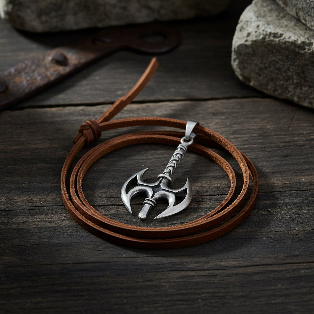 Viking Norse Large Axe Pendant necklace jewelry