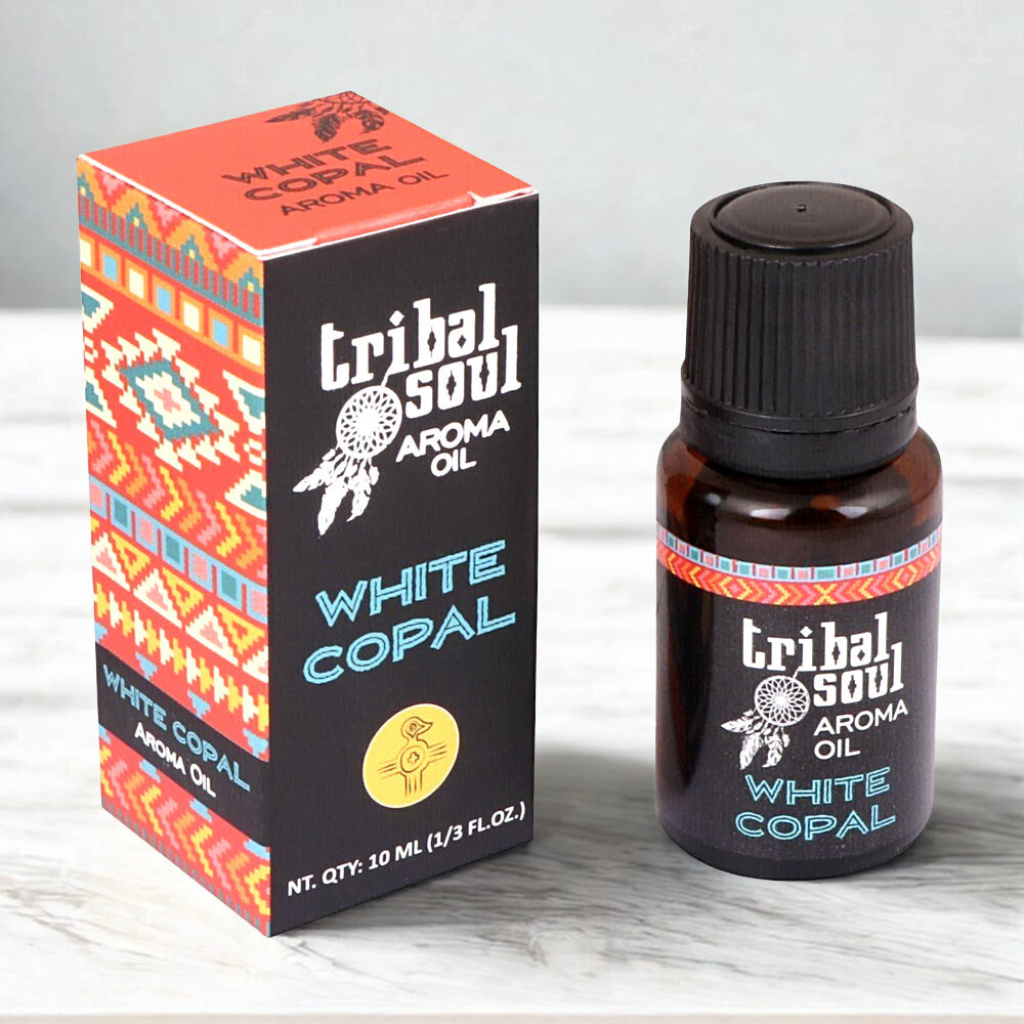 White Copal Tribal Soul aroma oil presented for fragrance and aromatherapy routines.