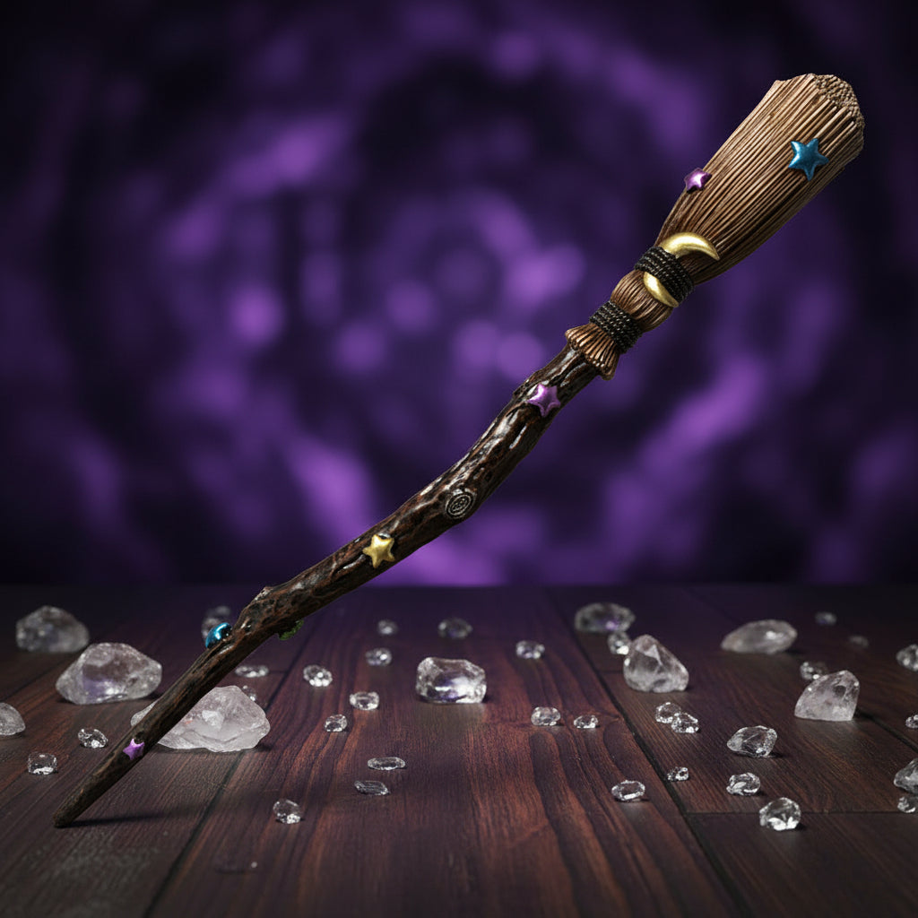 Witches Broom Mystical Wand for ritual work and altar use