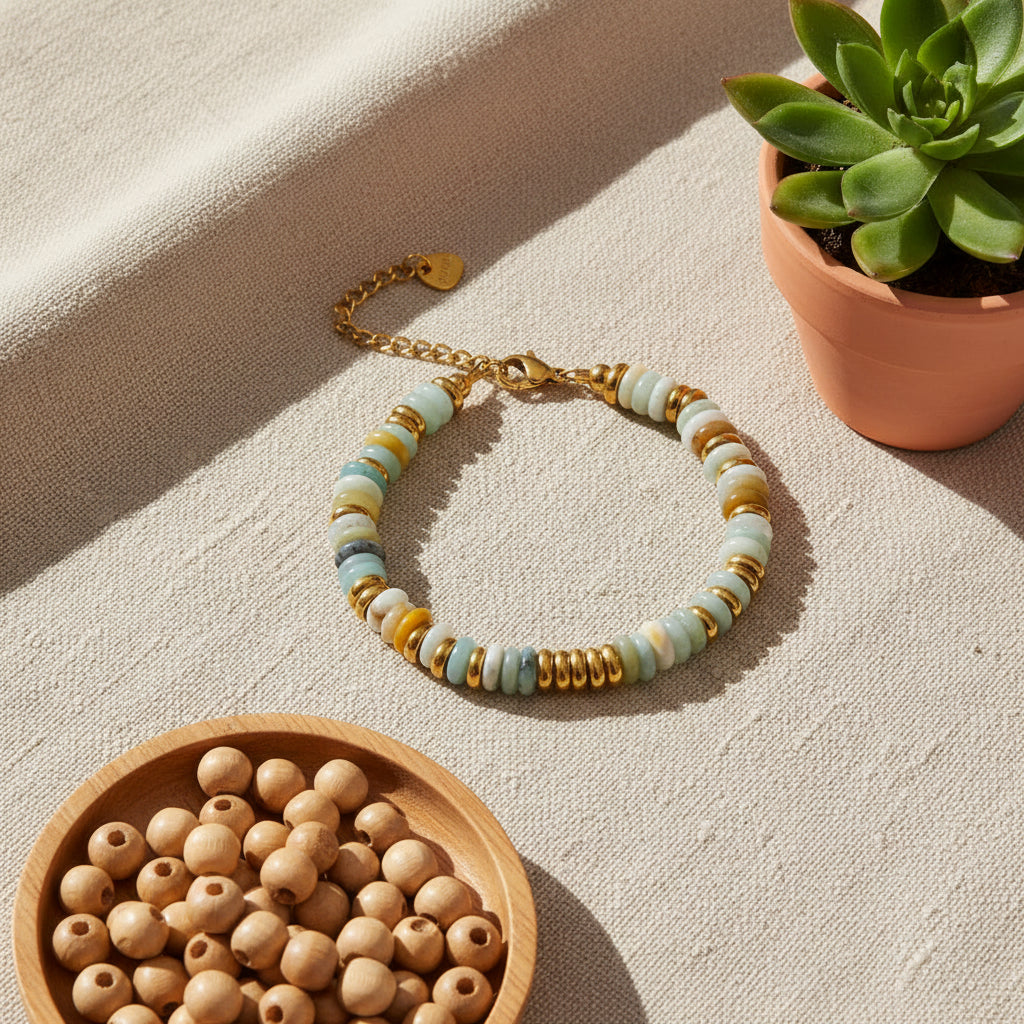 Yhpup colorful stone beads handmade bracelet for everyday wear, casual styling, and accessory layering.