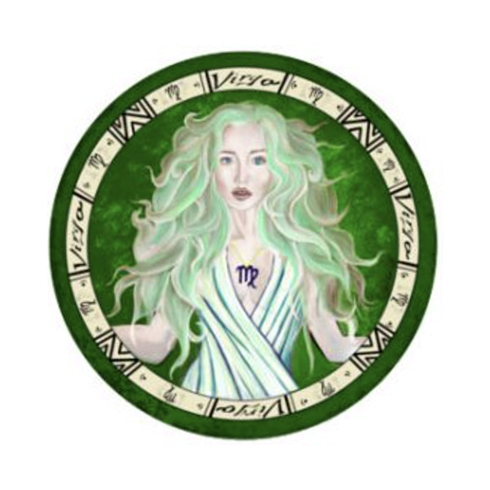 Zodiac Virgo sticker, 3 inch decal for laptops, journals, and water bottles