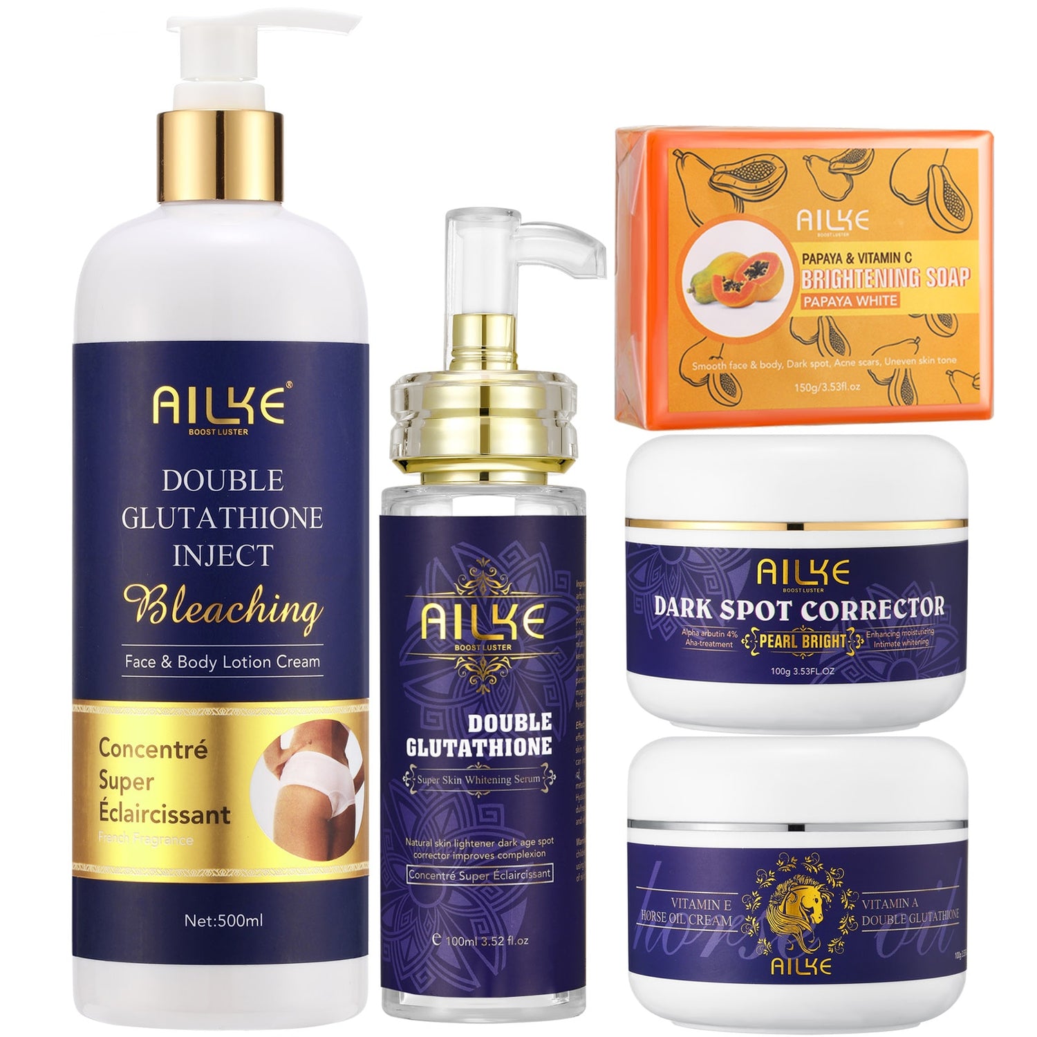 AILKE Glutathione 5-in-1 Women Skin Care Kit