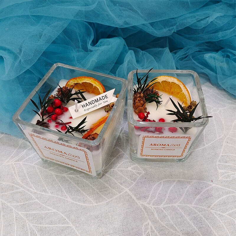 Glass Cup Soy Wax Scented Candles