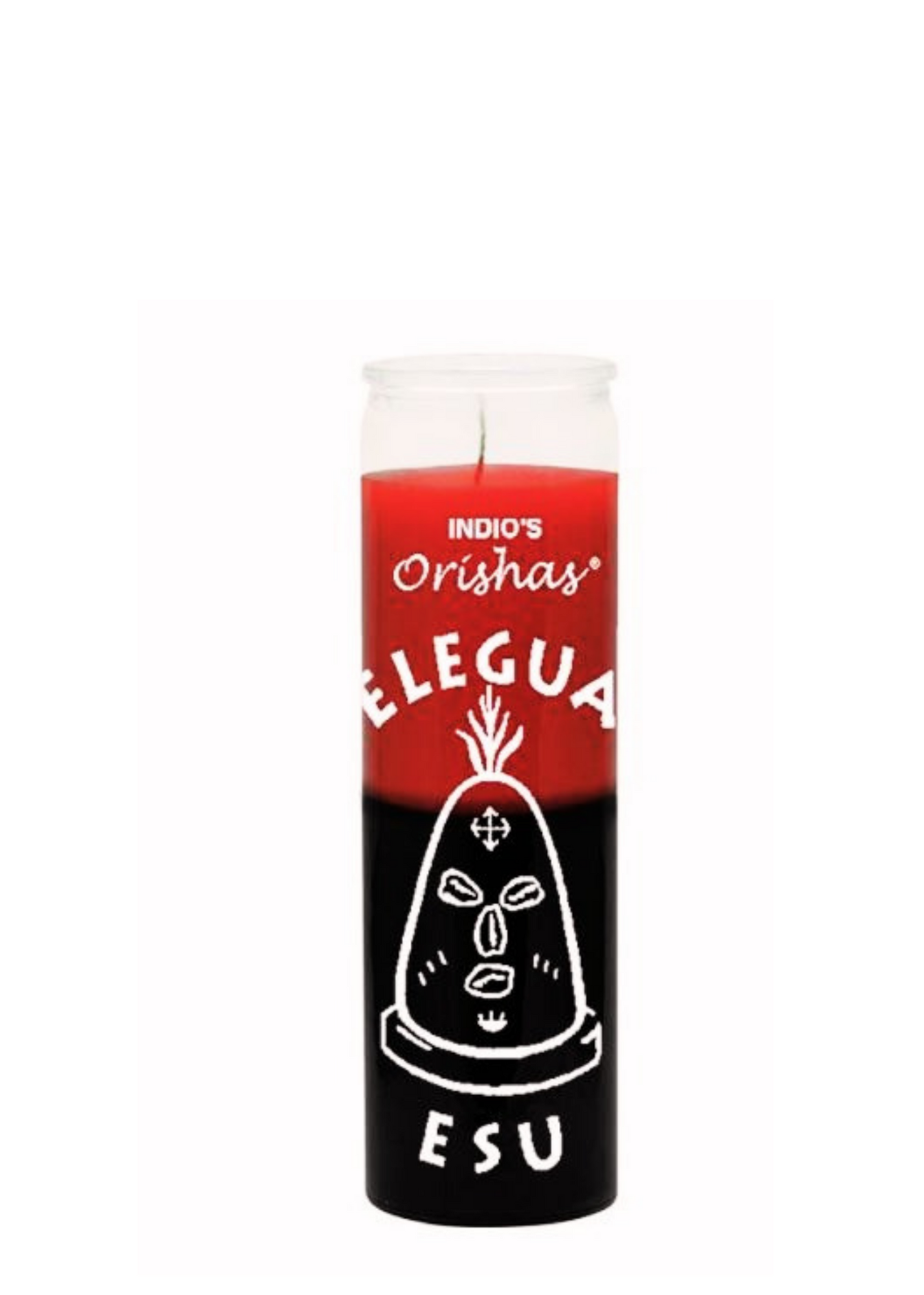 ELEGUA-ORISHAS Red / Black  7 DAY CANDLE