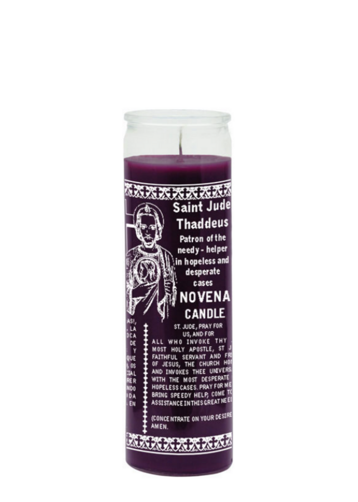 Saint Jude (Purple) 1 Color 7 Day Candle