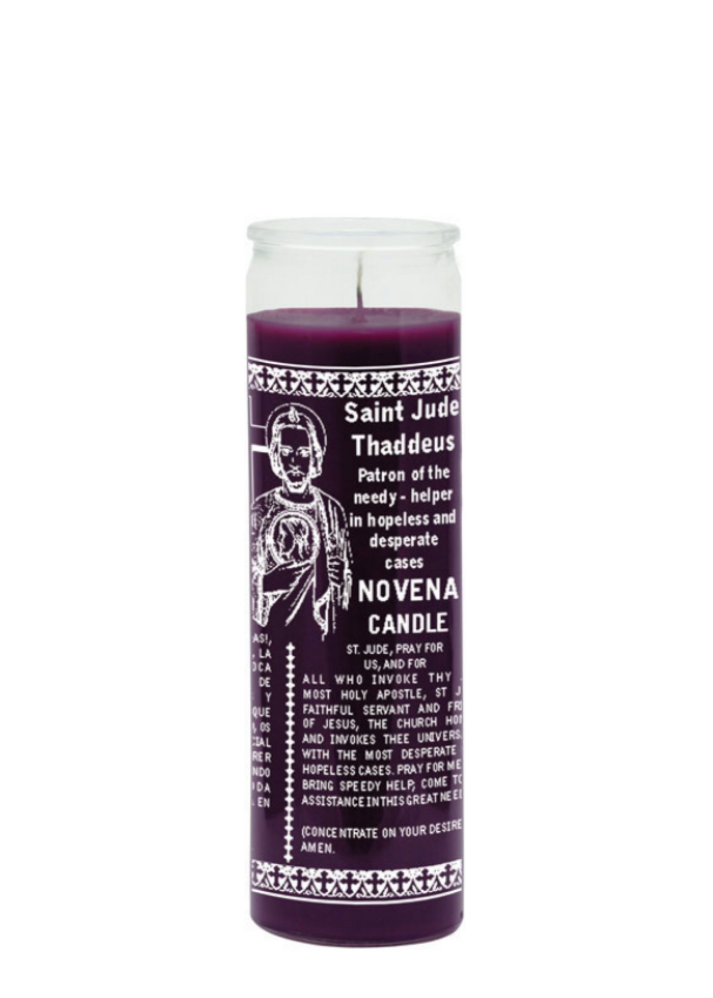 Saint Jude (Purple) 1 Color 7 Day Candle