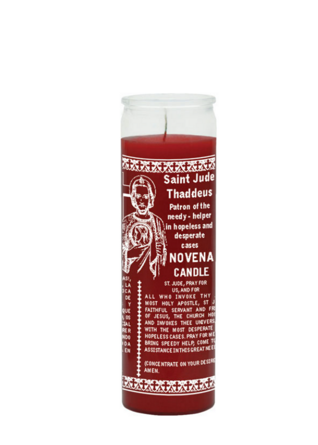SAINT JUDE (Red) 1 COLOR 7 DAY CANDLE