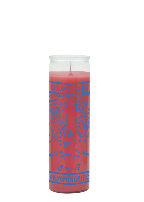 Hummingbird/chuparrsa 1 color (pink) 7 day candle