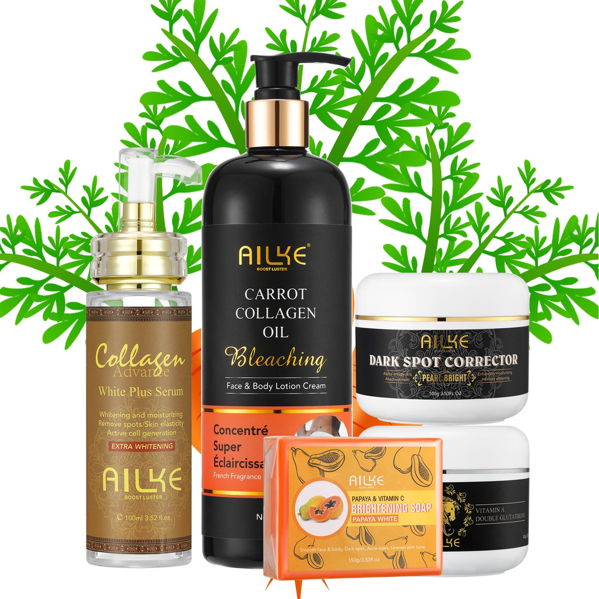 AILKE Bleaching Whitening Anti-Wrinkle Lotion Cream product bottle for brightening and firming all skin types.