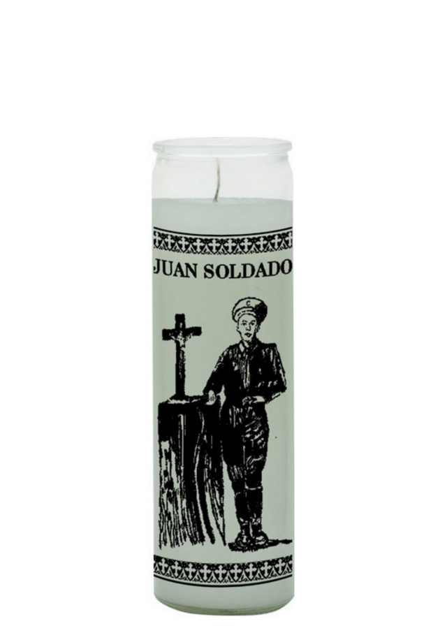 Juan soldado (white) 1 color 7 day candle