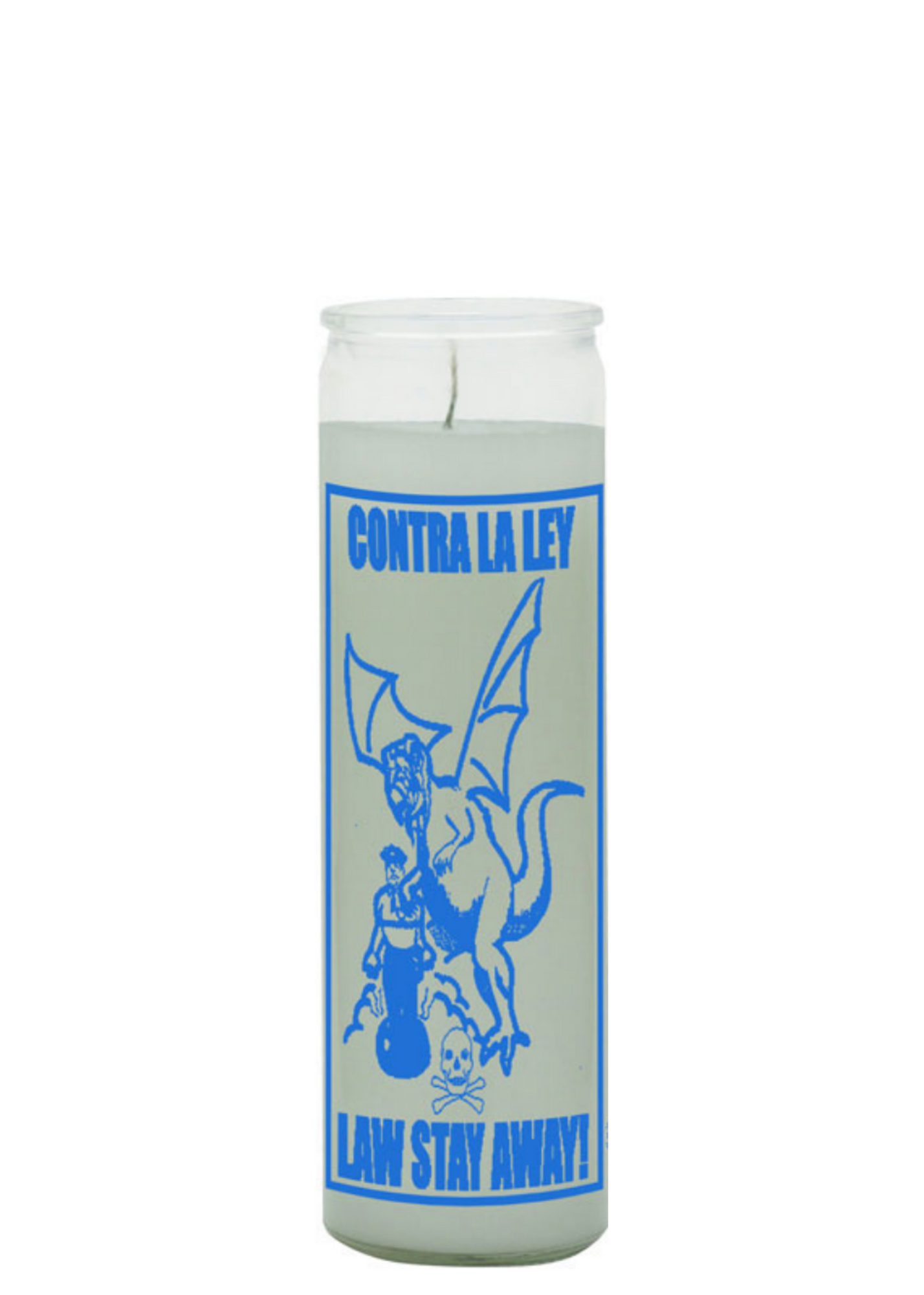LAW STAY AWAY (White) COLOR 7 DAY CANDLE