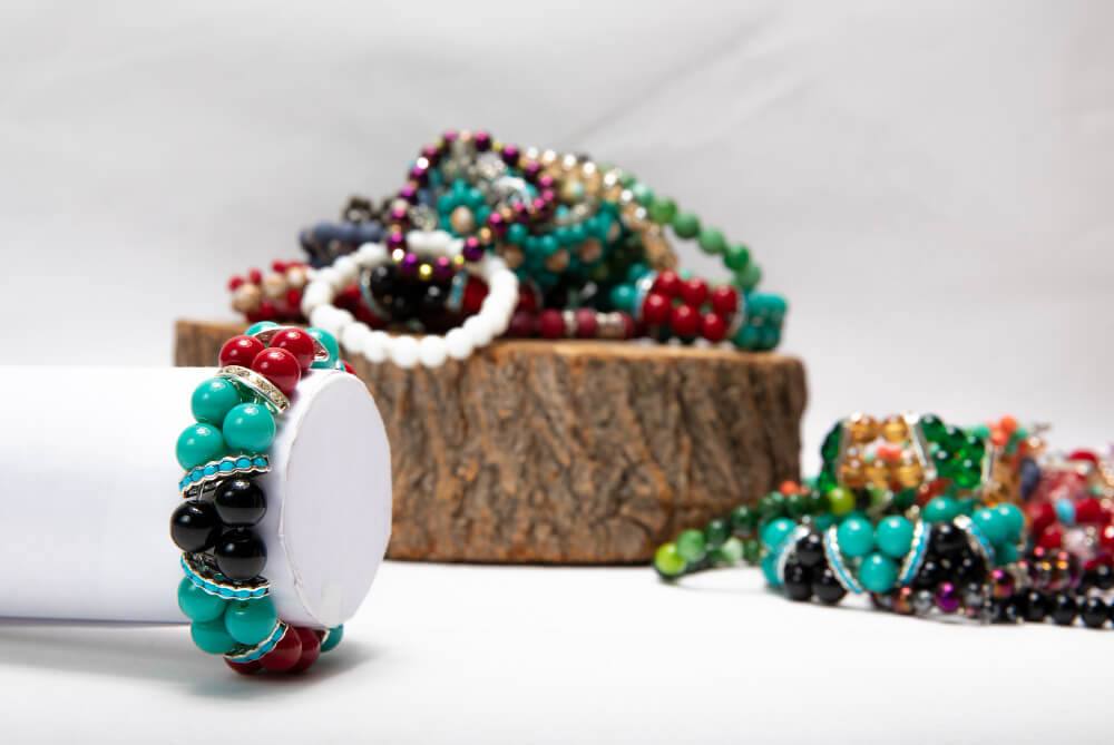Holistic Jewelry collection banner featuring handcrafted jewelry pieces with natural stones and metals, for everyday wear and spiritual adornment.