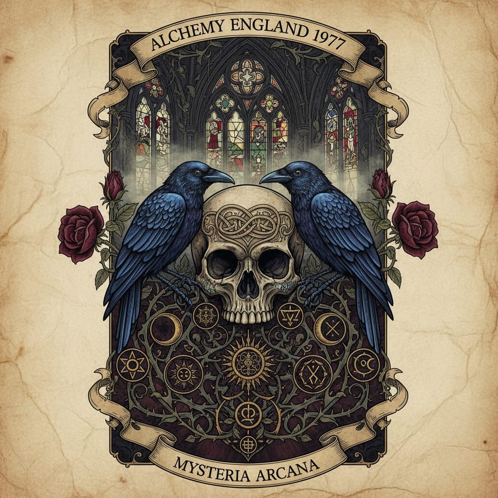 Alchemy England 1977 collection banner for Modern Aromatherapy's alchemy england 1977 product range.