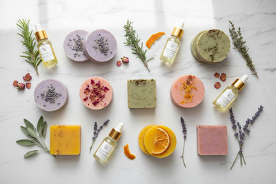 Soaps collection banner featuring handmade soap bars and bath essentials, for skincare, bathing, and self-care rituals.
