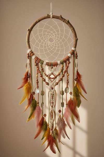 Dreamcatcher collection banner featuring a decorative hanging piece with natural materials, for home decor and ambiance.